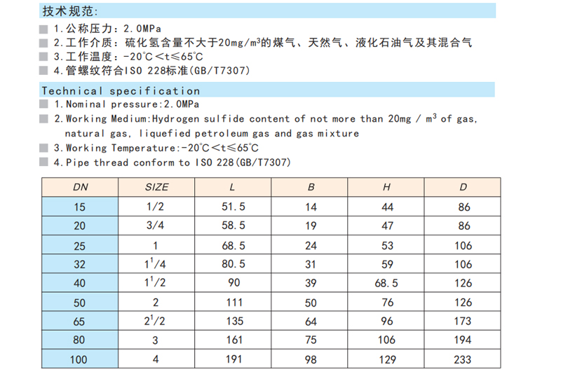 黃銅燃氣球閥 Q 11F-20T R 